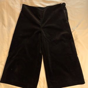 Max Studio black corduroy coulotte pants